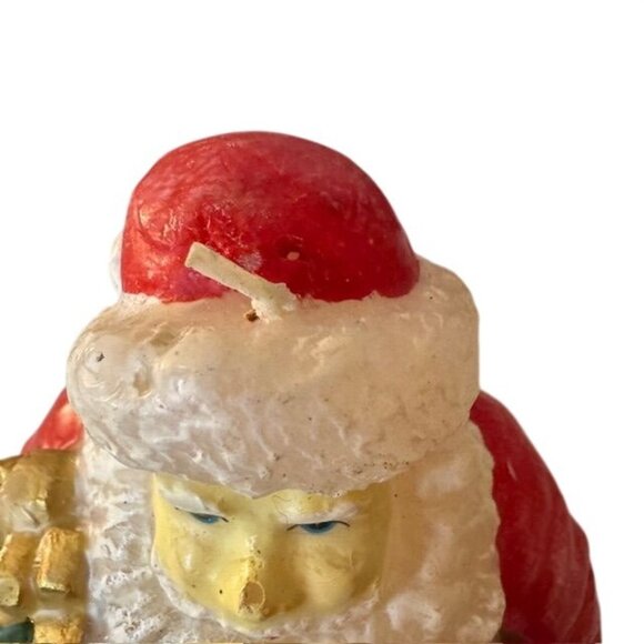 Vintage Santa Claus Candle With Teddy Bears & Panda Figurine - Picture 3 of 4